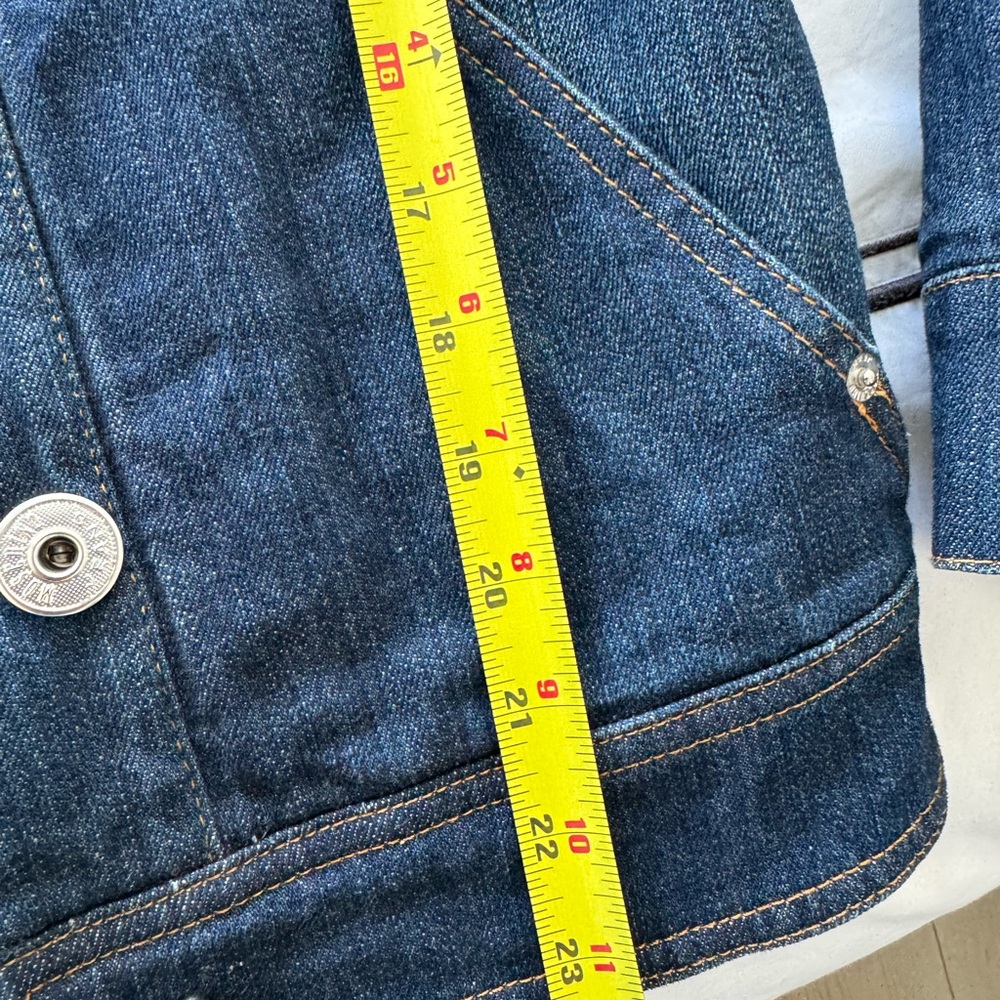 LOW START!! Moschino Jeans Blue Denim Jacket with Shirt Collar - Picture 12 of 12